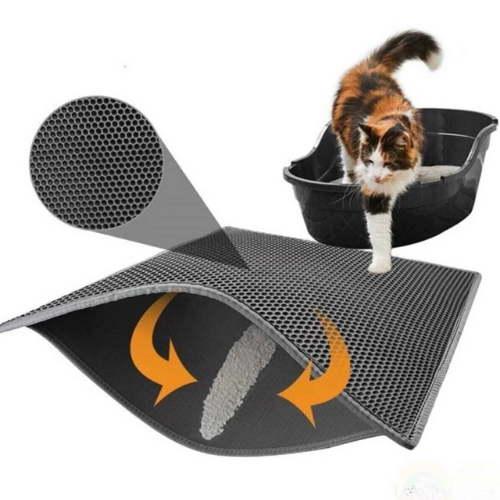 ⁠AktaşPet - Elekli Kedi Tuvalet Önü Paspası Kedi Kumu Paspası